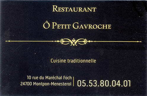 Restaurant O Petit Gavroche- Montpon