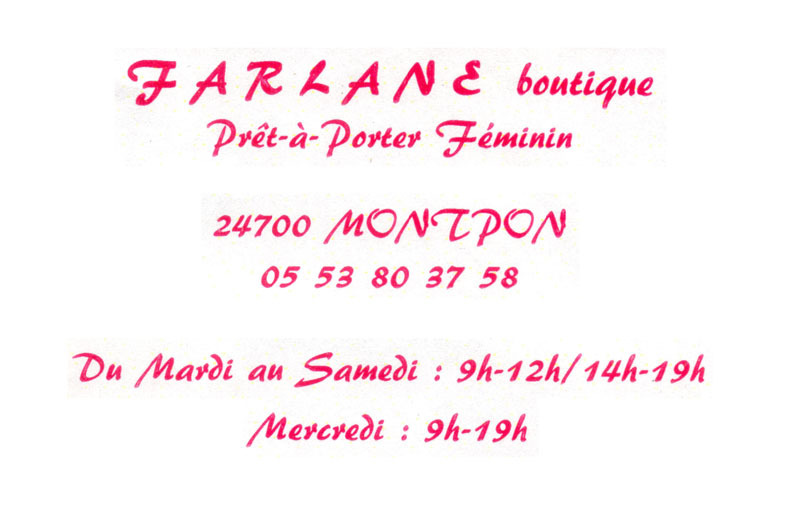 Farlane boutique- Montpon
